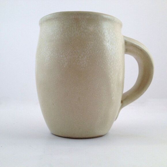 Pottery Mug Cup 4.75" Beige Lot of 2 Ceramic Porcelain Tableware - Picture 6 of 12